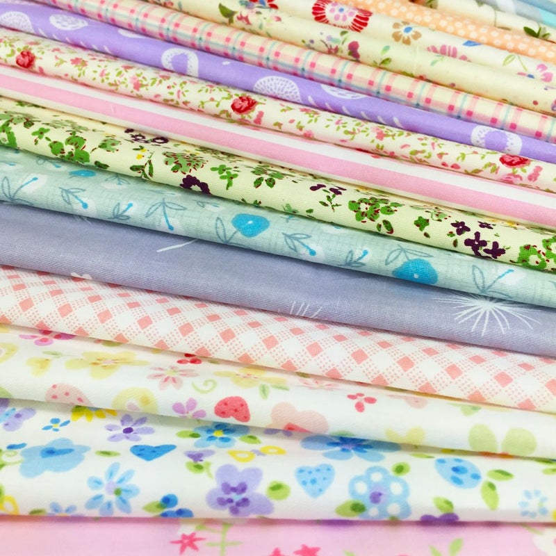 flic-flac Quilting Fabric Squares 100% Cotton Precut Quilt Sewing Floral Fabrics for Craft DIY (8 x 8 inches, 60pcs) - Image 2